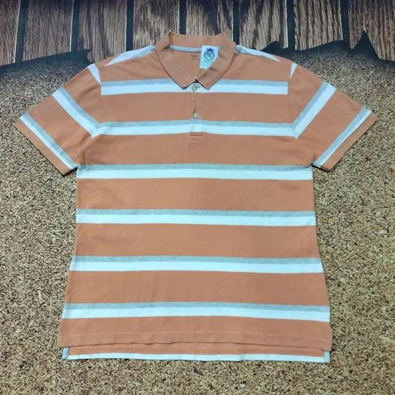 kaos polo shirt GAP kaos kerah salur made in PAKISTAN casual photo 1