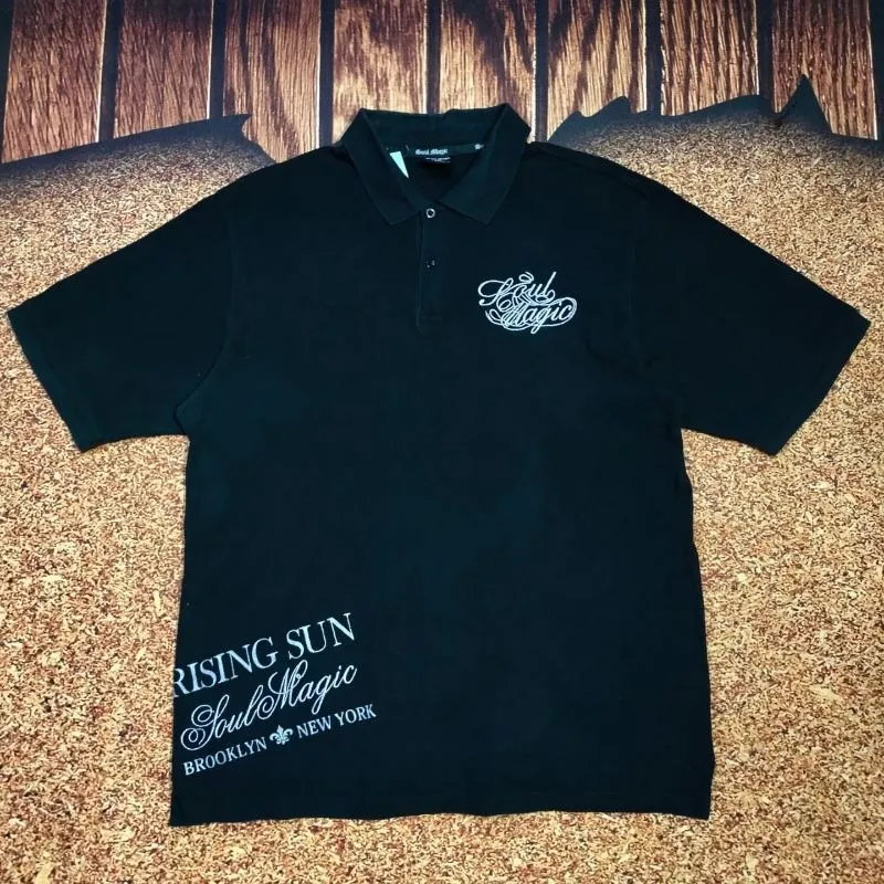 kaos polo shirt big logo bordir SOUL MAGIC kaos kerah hitam  photo 1