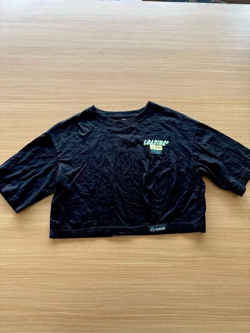 Crop top shirt oversize photo 1