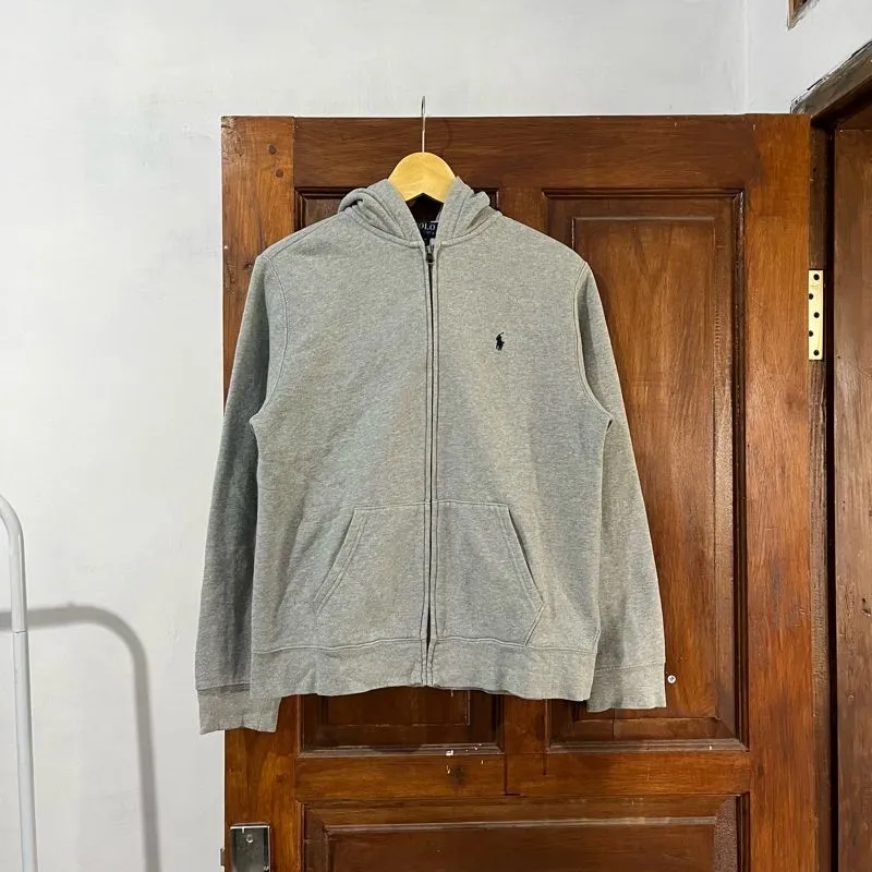 [S-M Man] Polo Ralph Lauren ‘Barcode’ Cotton Zip Hoodie - Gr photo 1