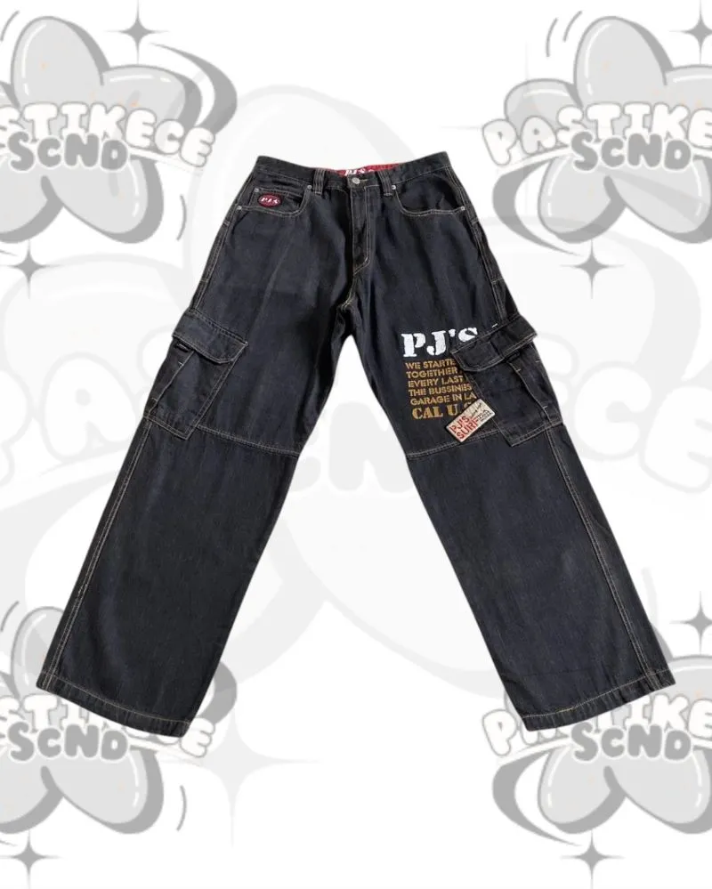 Streetwear Y2K Jeans Pria black gray photo 1