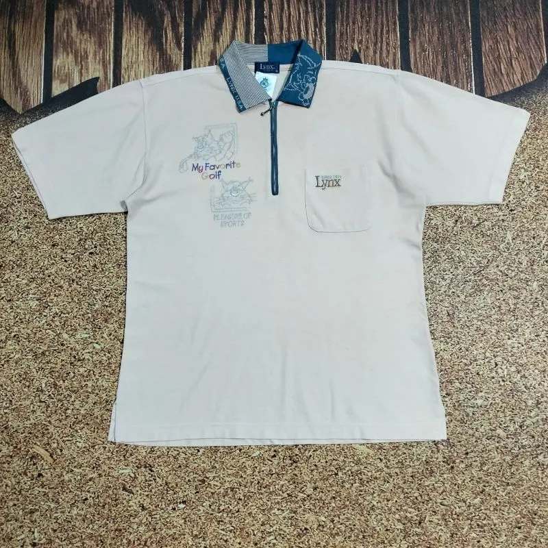 kaos kerah halfzip LYNX kaos polo pria casual murah bagus photo 1