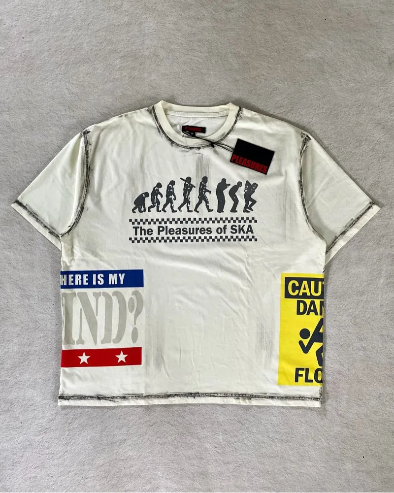 Pleasures Evolution Heavyweight T Shirt White photo 1
