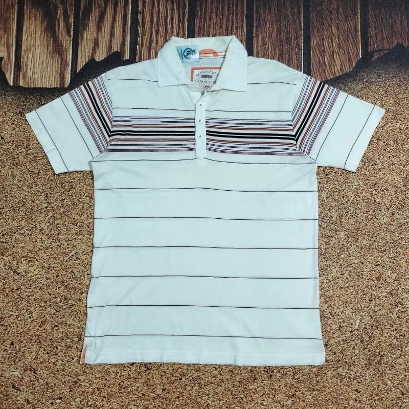 kaos kerah pria salur IKKA kaos polo shirt casual formal  photo 1