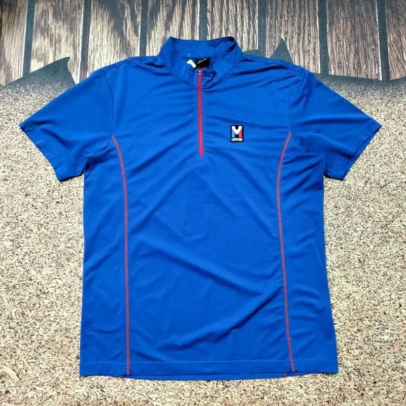 kaos jersey olah raga M LIMITED kaos outdoor halfzip biru photo 1