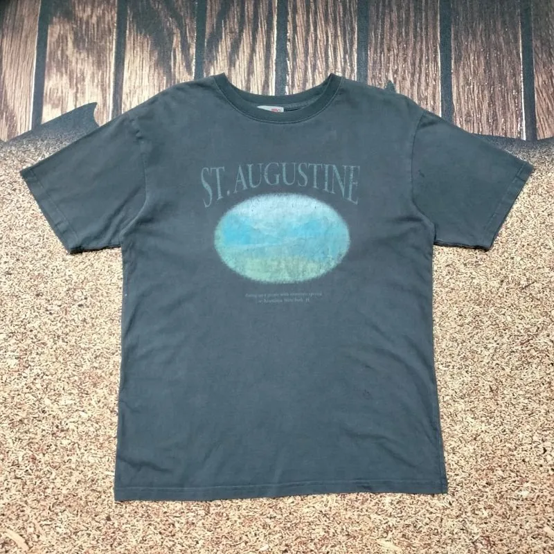 kaos pendek pria SPAO ST AUGUSTINE kaos tshirt vintage print photo 1