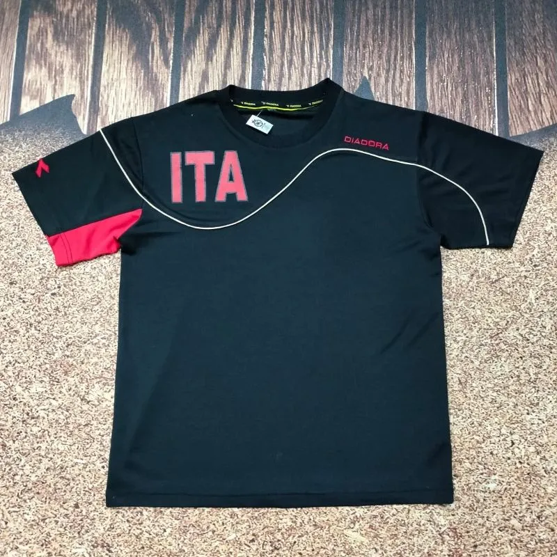 kaos jersey olah raga hitam DIADORA kaos pendek murah bagus  photo 1