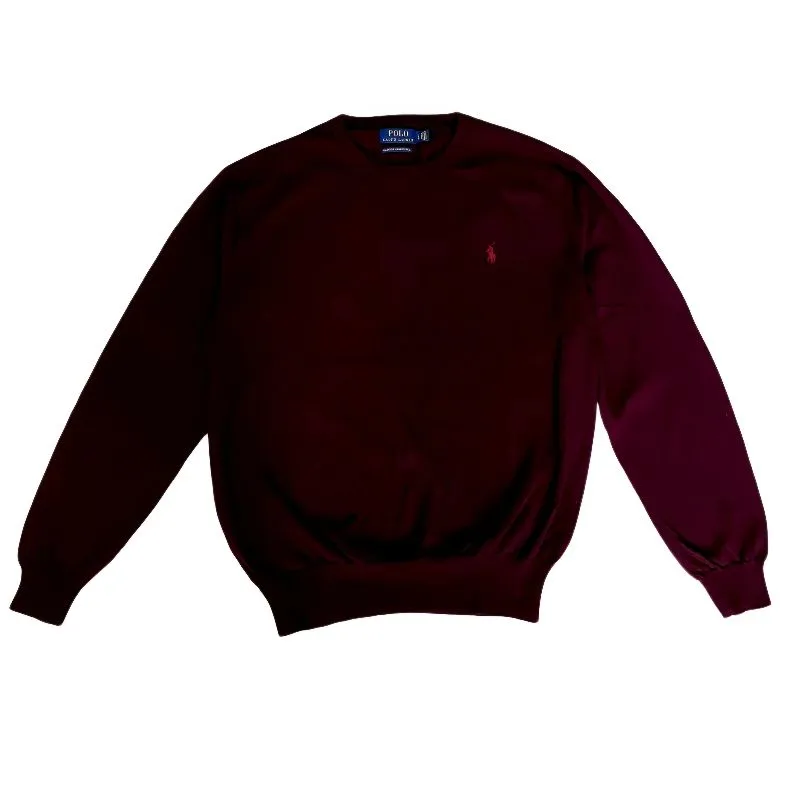 Polo Ralph Lauren Merino Wool Sweater - Wine Red Rare color photo 1