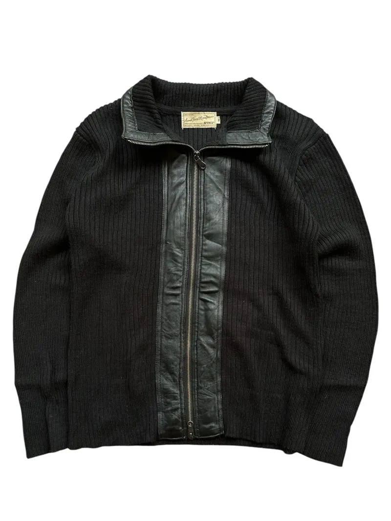 Avirex faux leather black gothic knitwear rajut emo y2k photo 1