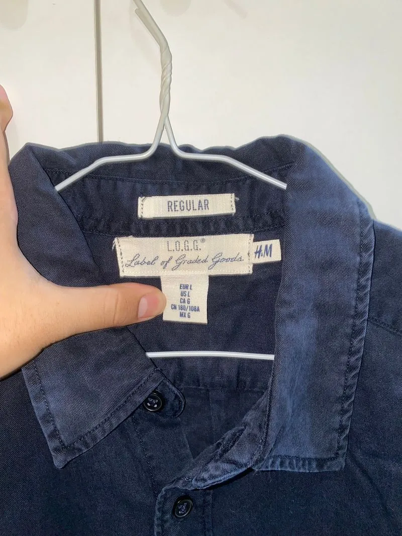 H&M Streetwear Casual shirt Pria navy photo 1