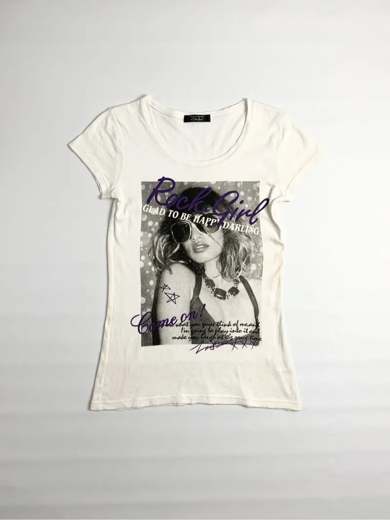 Y2k Fleur & Parfum Tee Poem Glamour Girl Broken White photo 1