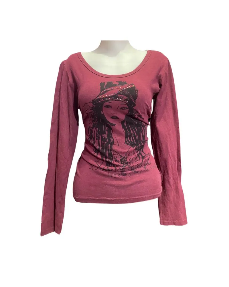 Longsleeve Y2K Maroon  photo 1