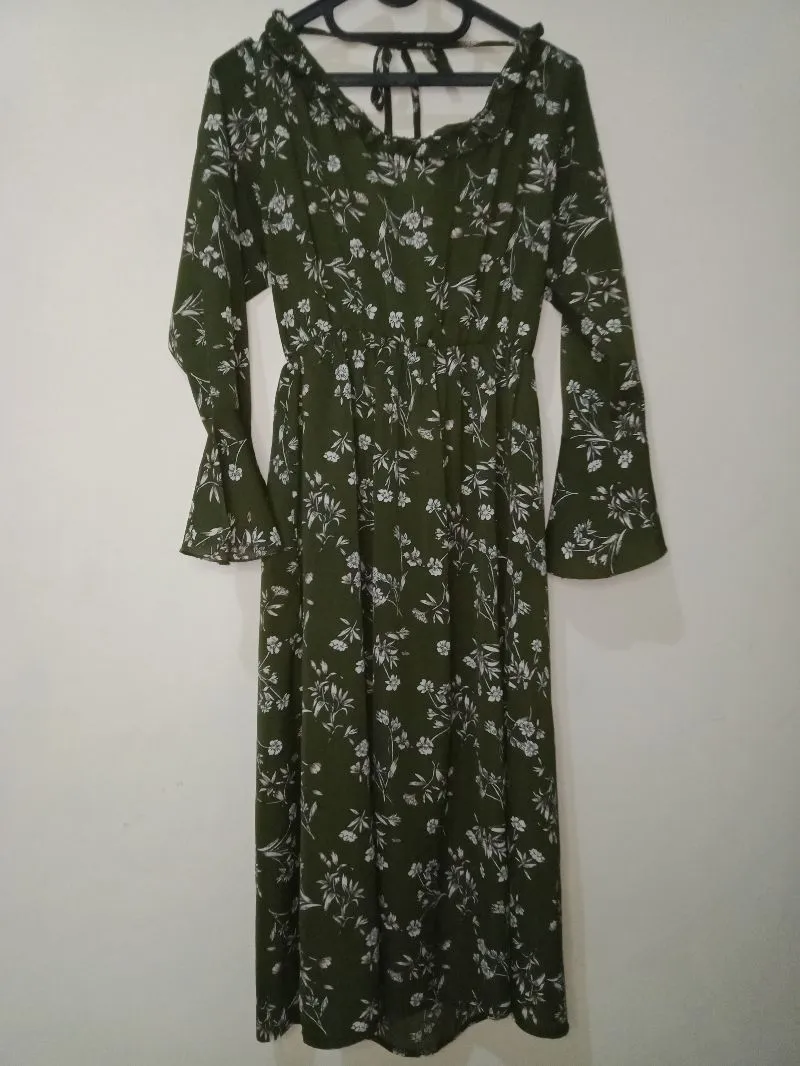 Dress bunga hijau photo 1