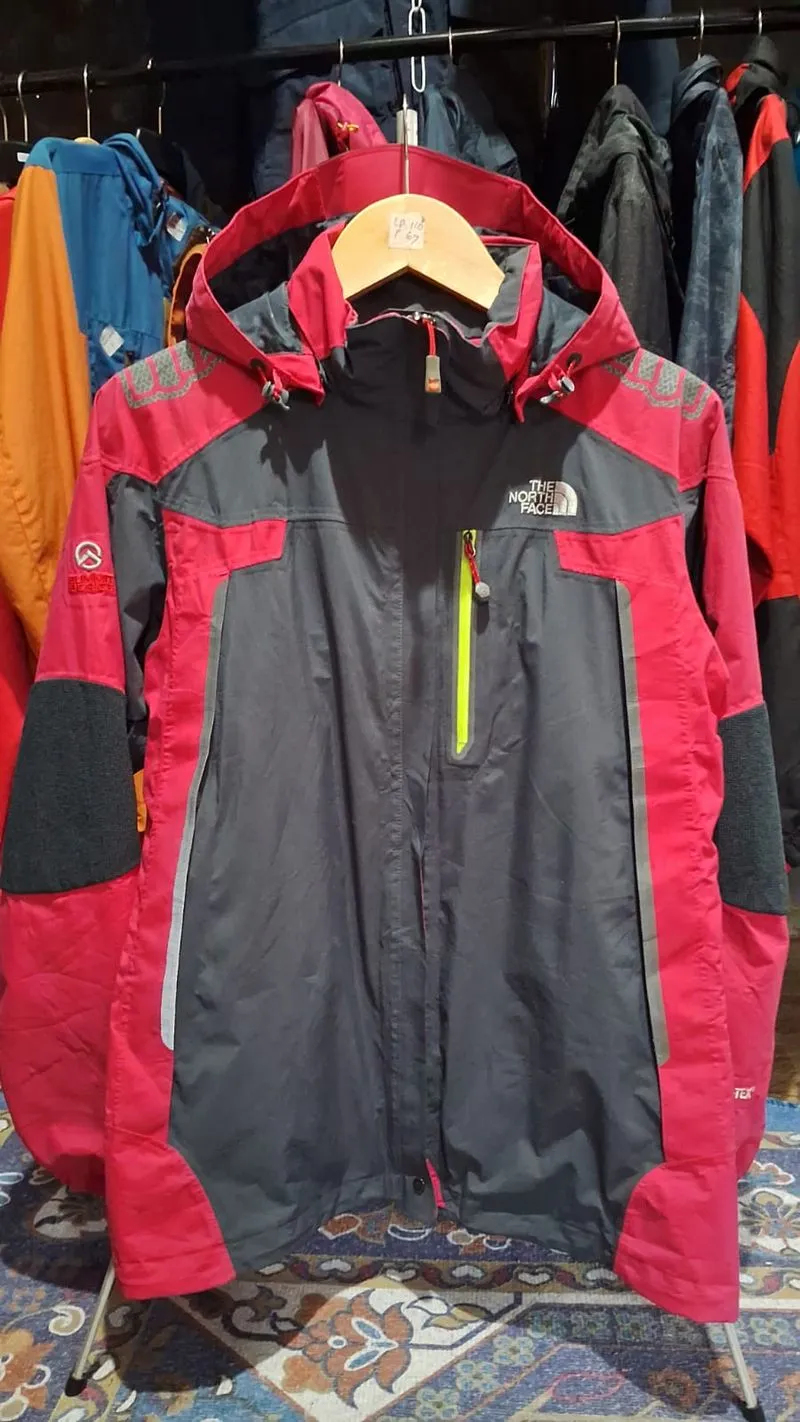 The North Face Gorpcore Track jacket Pria black red Preloved