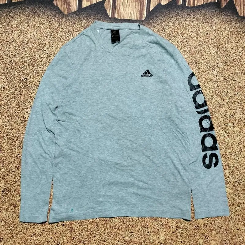 kaos lengan panjang ADIDAS logo BOX bordir SPELL OUT tepped  photo 1