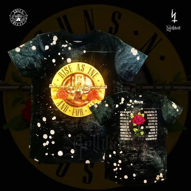 ❤Y2K AOP G'NR "Rise As 1ne Tour" Graphic Tee  photo 1