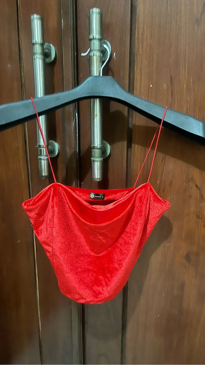 tanktop red suede photo 1