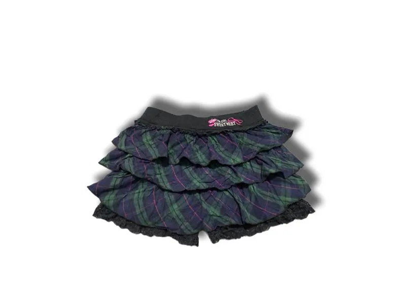 mini short layers lace black gothic grunge vintage y2k photo 1