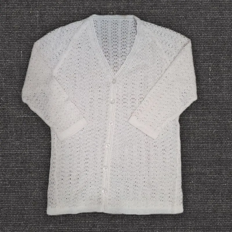 White Lace Knit Cardigan photo 1