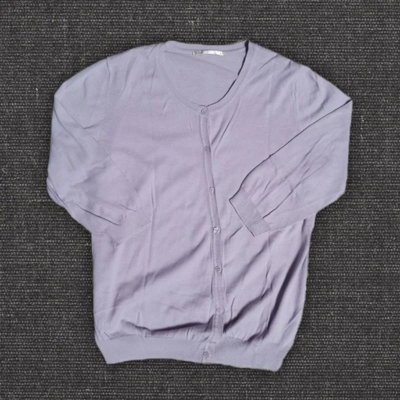 Soft Lavender Knit Cardigan photo 1