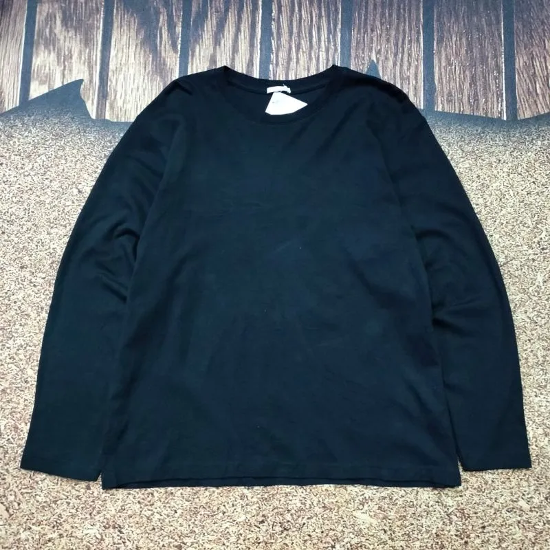 kaos panjang hitam polos GU long sleeve pria murah bagus photo 1