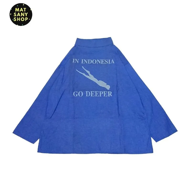 Baju Jubah Outer Renang Selam Oversize Indonesia Go Deeper photo 1