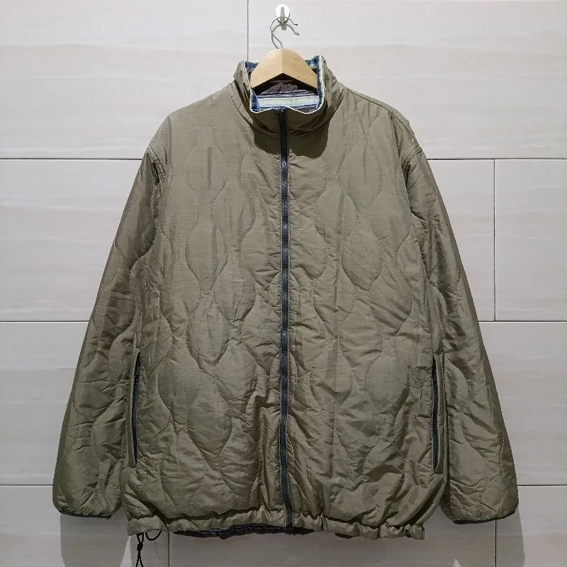 Quilted Jacket Moss Green Reversibel photo 1