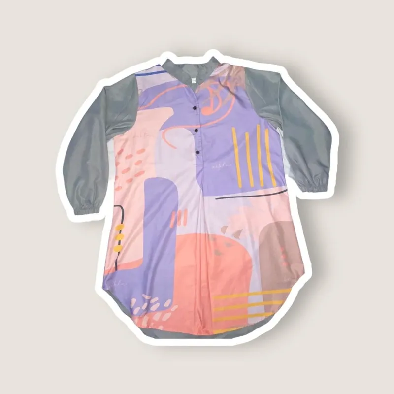 Futurist Muslim T-shirt Wanita gray photo 1