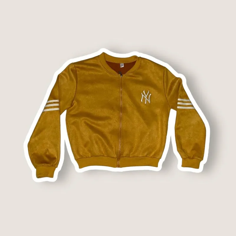 Streetwear Casual Bomber jacket Wanita orange photo 1