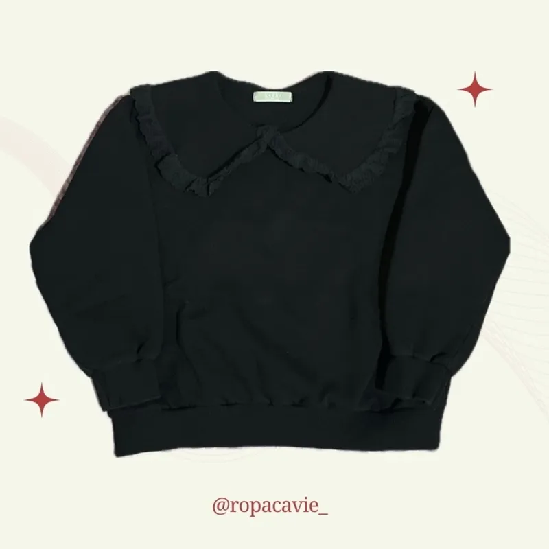Vintage Coquette Sweater Wanita black photo 1
