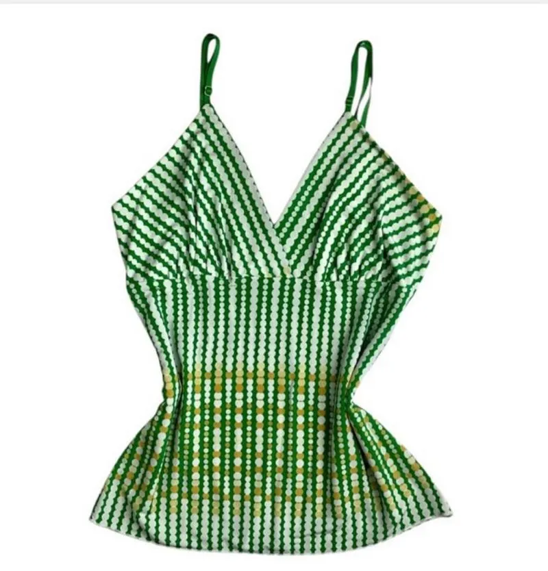 Japanese brand Y2K Cami top Wanita green photo 1