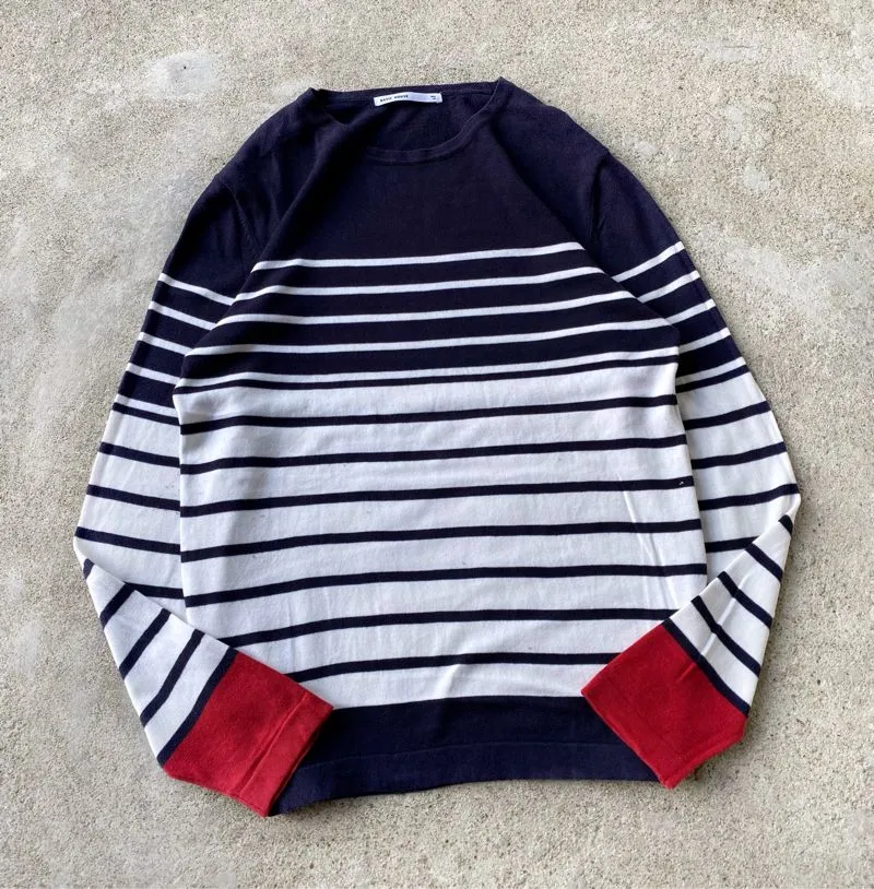 BASIC HOUSE STRIPE KNIT LONGSLEEVE photo 1