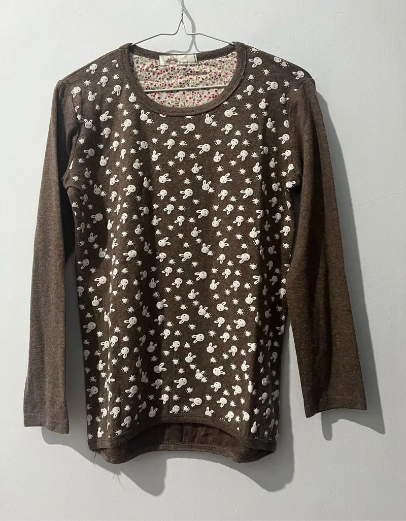 rabbit brown long tshirt photo 1