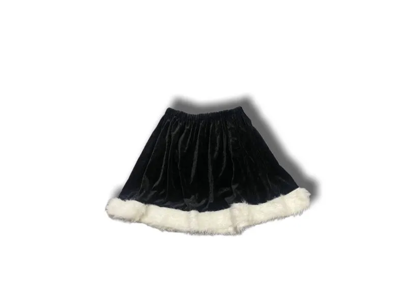miniskirt black velvet fuzzy cosplay casual vintage y2k photo 1