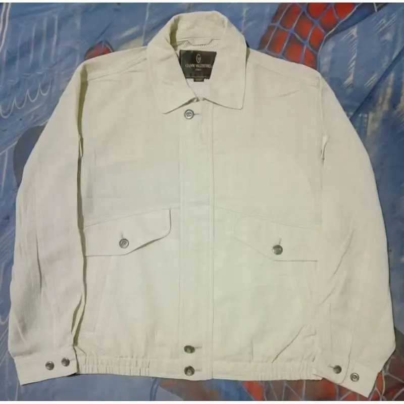 Jaket Vintage Harrington Casual Gianni Valentino Italy Cream photo 1