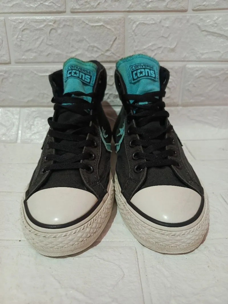 Converse Cons Hi black white blue