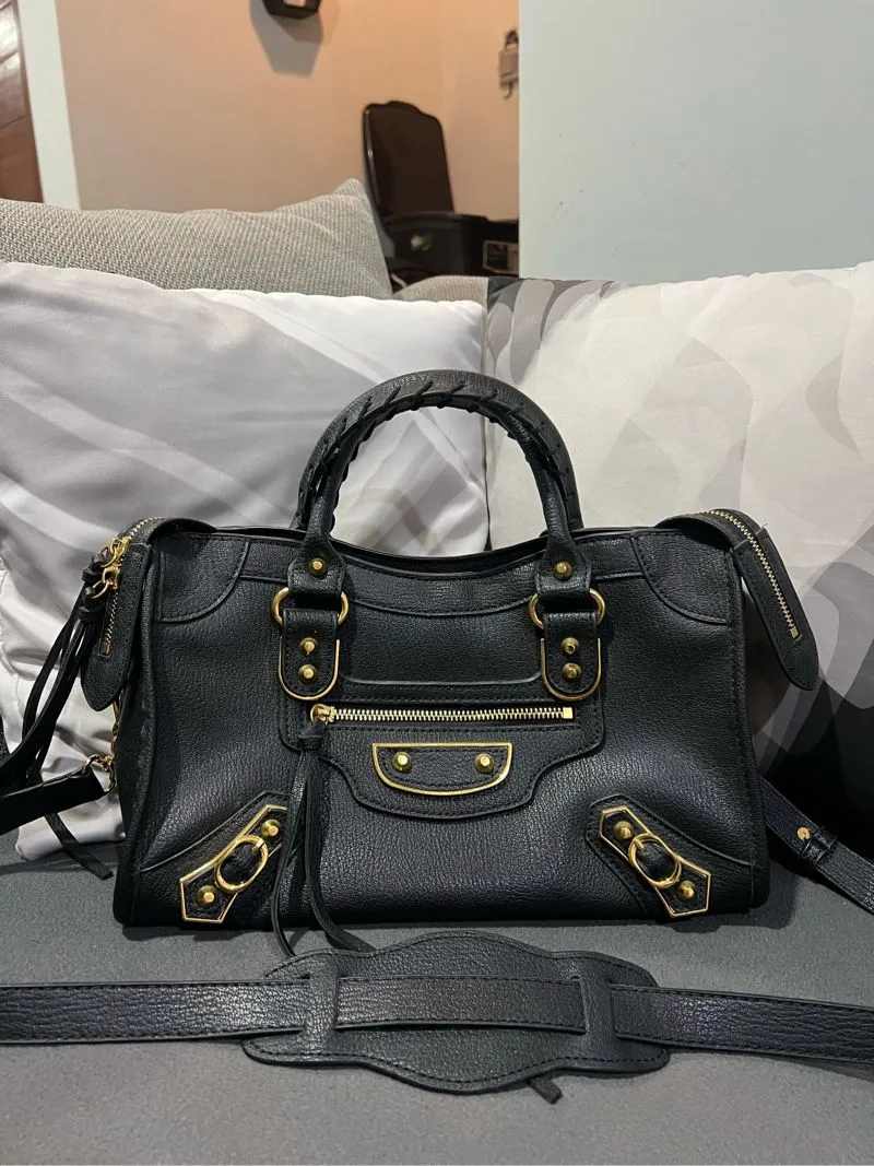 Balenciaga le city inspired black and rose gold hardware photo 1