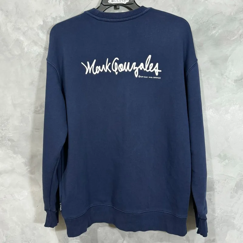 Mark Gonzales Streetwear Skater Sweater Pria navy photo 1