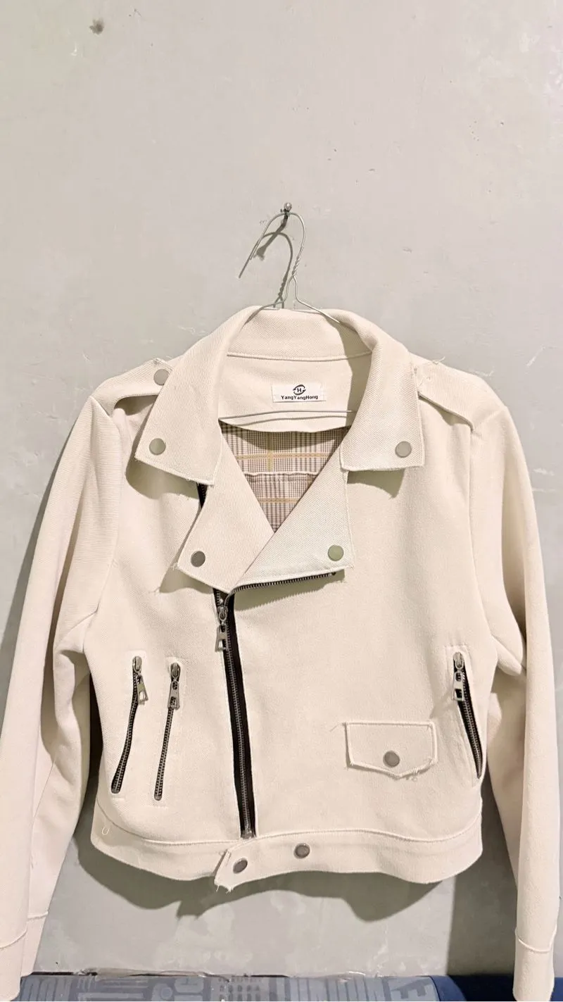 Jaket crop / jaket crop cream/ jaket motor/ jaket gunung  photo 1