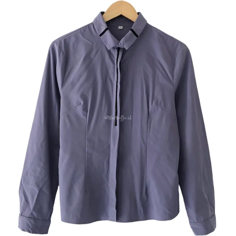 Minimalist Casual Shirt Wanita purple photo 1