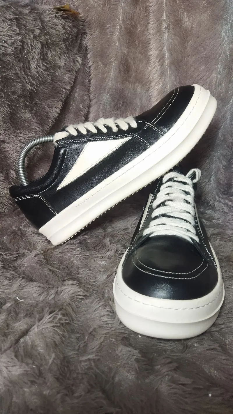Rick Owens Casual Sneakers Pria white black photo 1