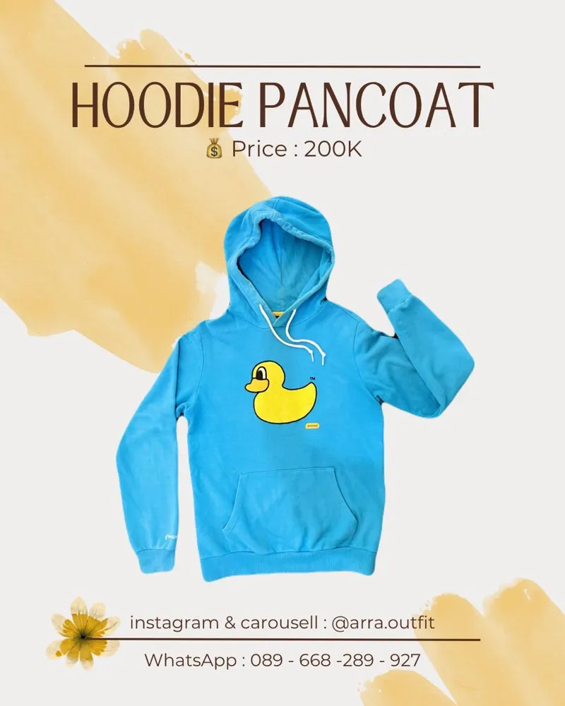 Hoodie Pancoat Original Biru Second Thrift Preloved Mu