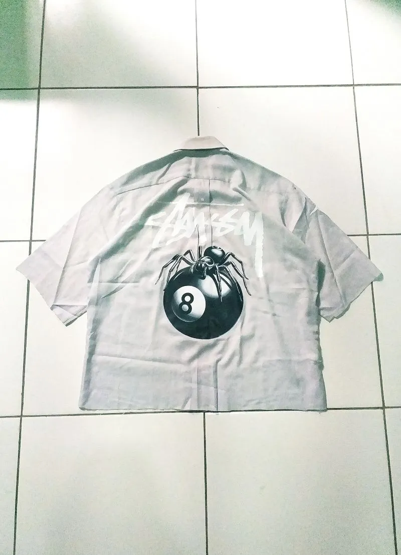 Boxy Shirt Stussy Y2k Streetwear Kemeja Pria photo 1