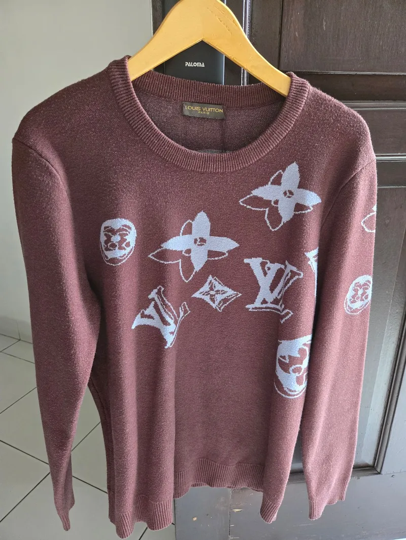 Louis Vuitton Minimalist Casual Sweatshirt Wanita brown photo 1
