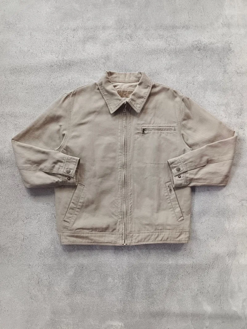 Bang Bang Jeans Vintage Casual Denim jacket Pria khaki cream photo 1