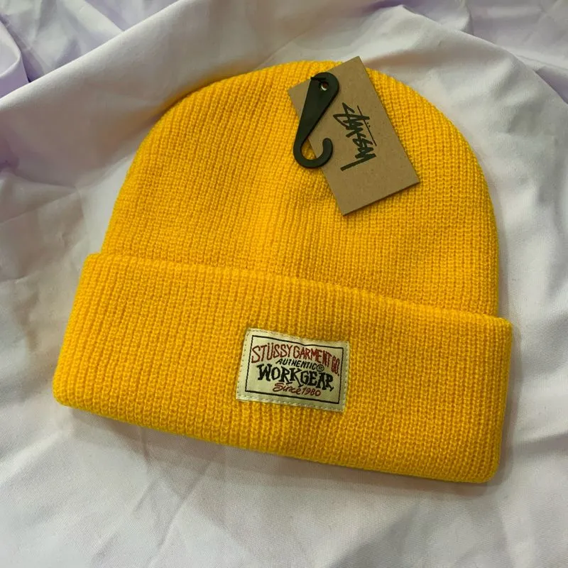 Stussy workgear waffle cuff beanie hat photo 1
