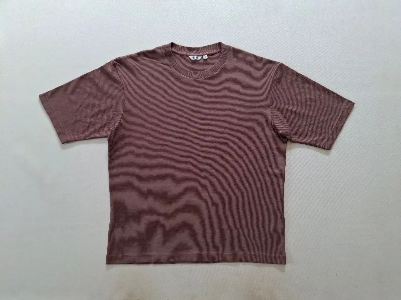 KAOS UNIQLO AIRISM COKLAT GARIS ORIGINAL 100% photo 1