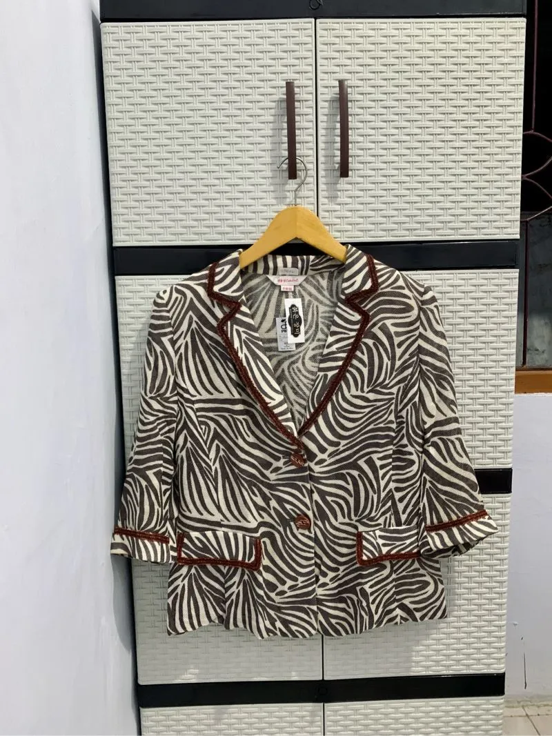 cardigan semi blazer leopard photo 1