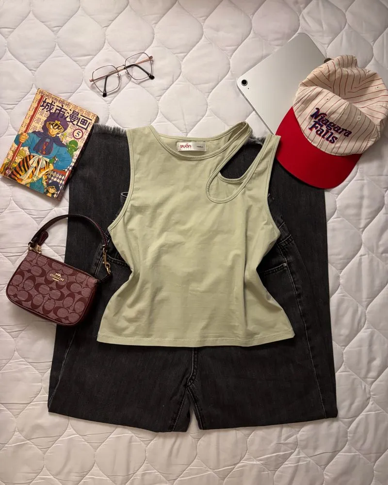 Yuan’s Market green tanktop  photo 1