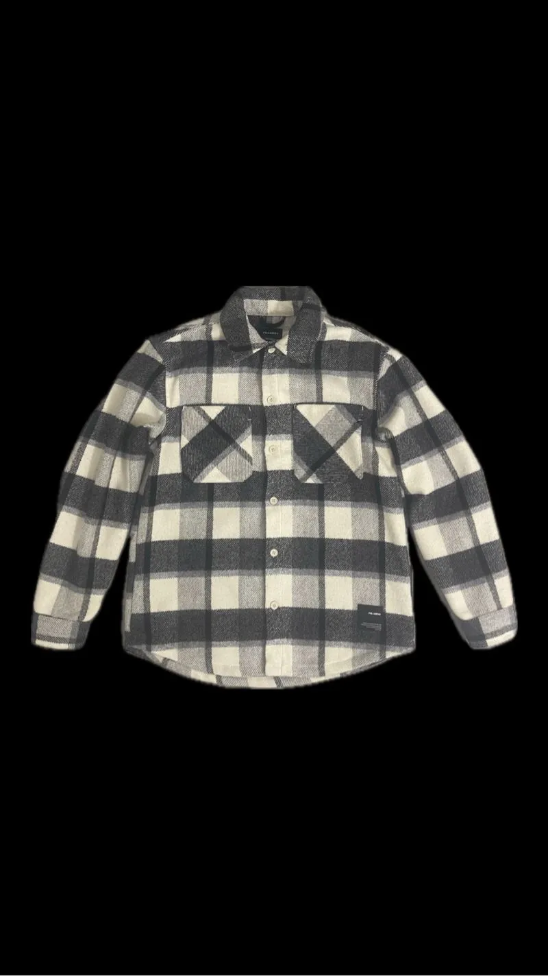 Kemeja Pull & Bear Black And White photo 1